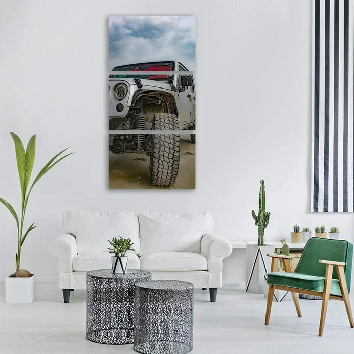 4×4 Jeep Vertical Canvas Wall Art