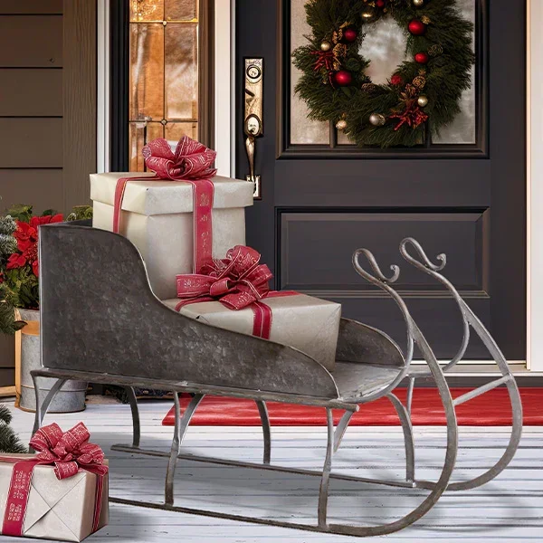 50 Inch Huge Metal Sleigh – Decor Steals
