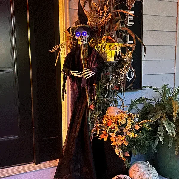 6FT Tall Halloween Skeleton Witch | Lights & Sounds! – Decor Steals