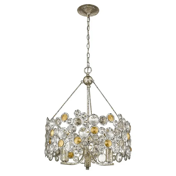 Acclaim Lighting – TP10001ASL – Three Light Chandelier – Vitozzi – Antique Silver Leaf