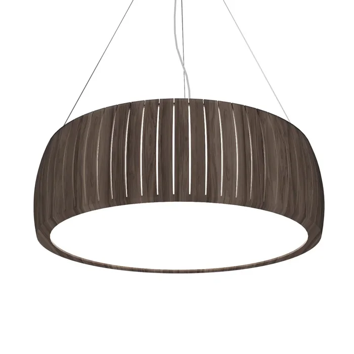 Accord Lighting – 1111.18 – Three Light Pendant – Barrel – American Walnut