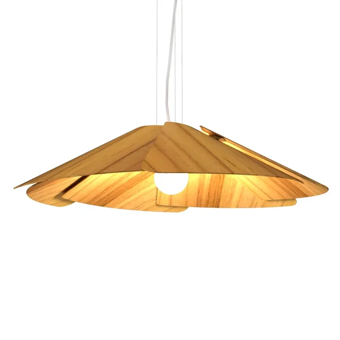 Accord Lighting – 1365.12 – One Light Pendant – Fuchsia – Teak