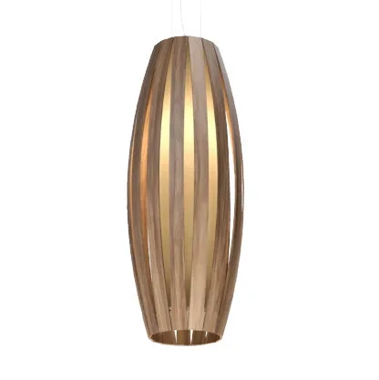 Accord Lighting – 305.18 – One Light Pendant – Barrel – American Walnut