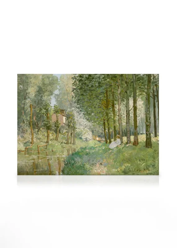 Alfred Sisley – Rest along the Stream Canvas print