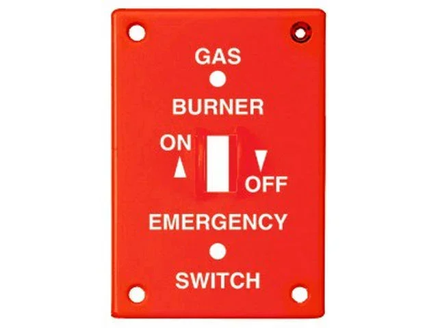 Bryant Box Cover 2X4 1-Gang Toggle Marked Emergency -Red (SY865EM)