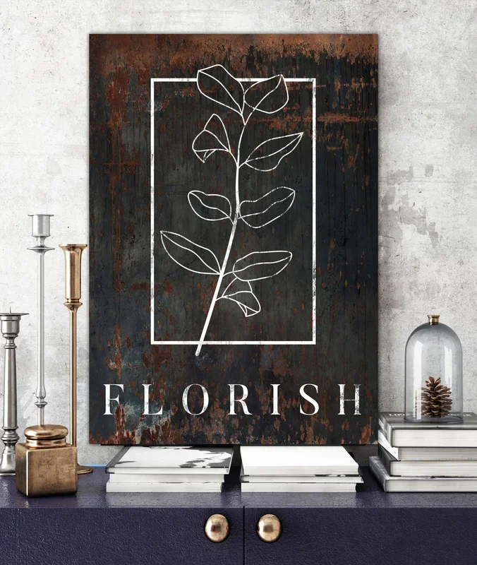 Distressed Black Metal Style Logo to Canvas Wall Art Print – LT4