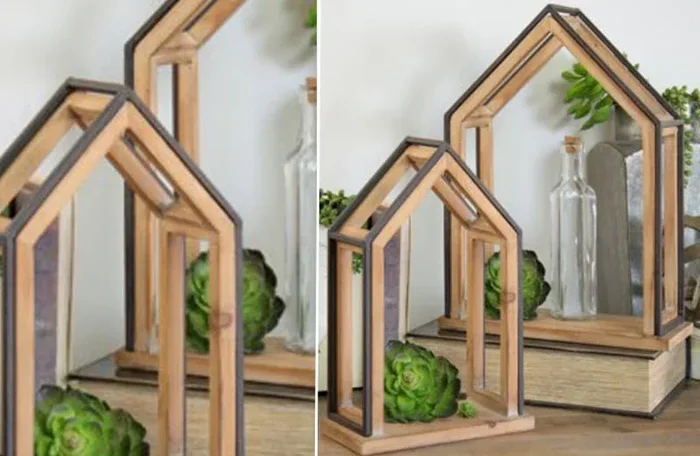 Floating Wooden Framed House Shelves Set of 2 – Floating Shelves – Decor Steals
