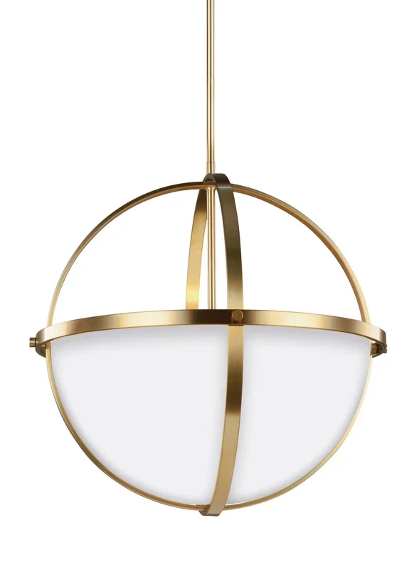 Generation Lighting – 6624603-848 – Three Light Pendant – Alturas – Satin Brass