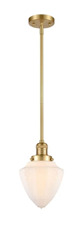 Innovations – 201S-SG-G661-7-LED – LED Mini Pendant – Franklin Restoration – Satin Gold