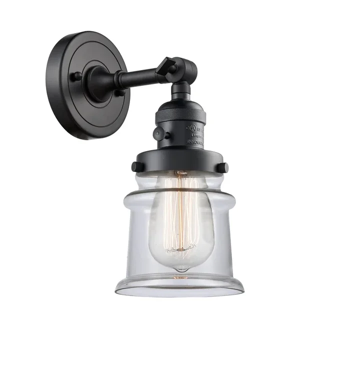 Innovations – 203SW-BK-G182S – One Light Wall Sconce – Franklin Restoration – Matte Black