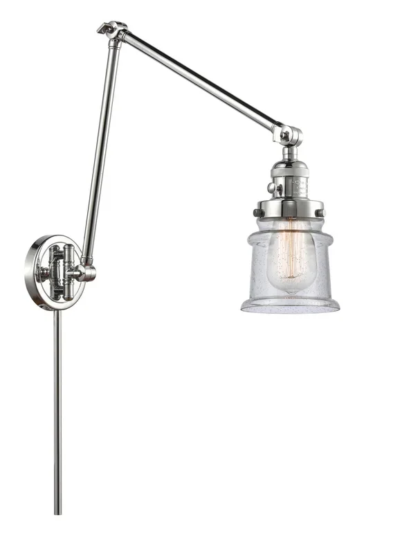 Innovations – 238-PC-G184S – One Light Swing Arm Lamp – Franklin Restoration – Polished Chrome – 238PCG184S