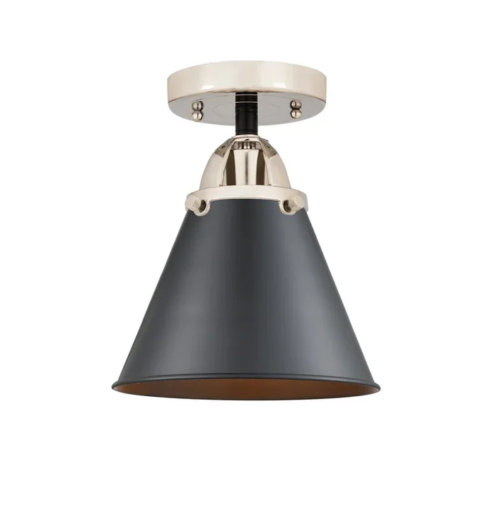 Innovations – 288-1C-BPN-M13-BK – One Light Semi-Flush Mount – Nouveau 2 – Black Polished Nickel – 2881CBPNM13BK