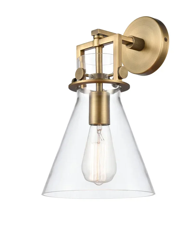 Innovations – 411-1W-BB-8CL – LED Wall Sconce – Downtown Urban – Brushed Brass – 4111WBB8CL