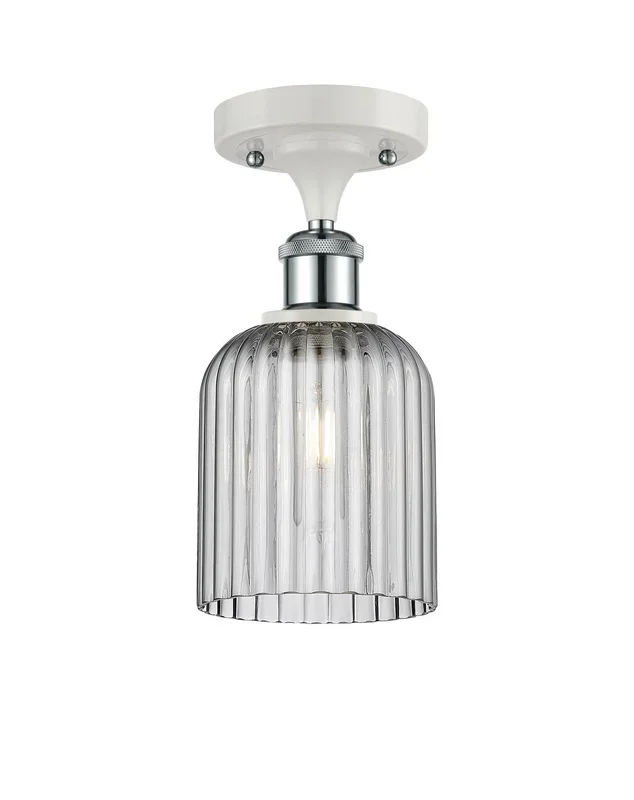 Innovations – 516-1C-WPC-G559-5SM – One Light Semi-Flush Mount – Ballston – White Polished Chrome – 5161CWPCG5595SM