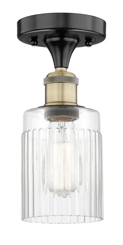 Innovations – 616-1F-BAB-G342 – One Light Semi-Flush Mount – Edison – Black Antique Brass – 6161FBABG342