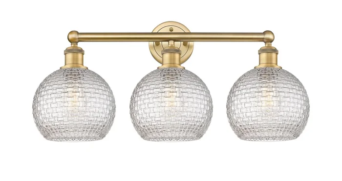 Innovations – 616-3W-BB-G122C-8CL – Three Light Bath Vanity – Edison – Brushed Brass – 6163WBBG122C8CL