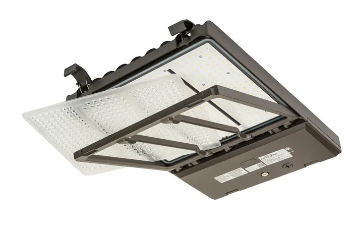 Keystone 290W 5000K LED Area Light With NEMA Type 3-Pin Twist Lock Receptacle/Shorting Cap Series 2 Large Optics Selectable A Type III/V 120-277V Input 0-10V Standard Bronze (KT-ALED290-L2-OSA-NM-850-VDIM)