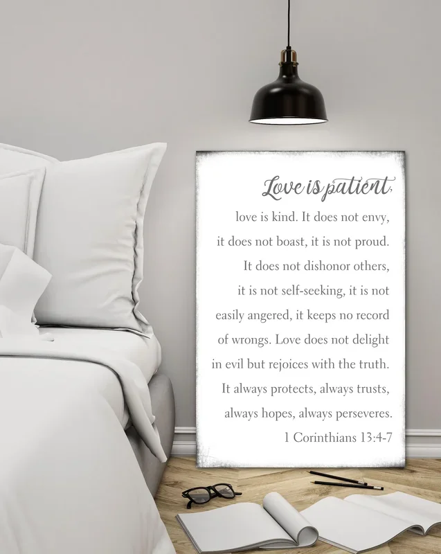 Love is Patient Love is Kind Wall Art – Farmhouse Sign
