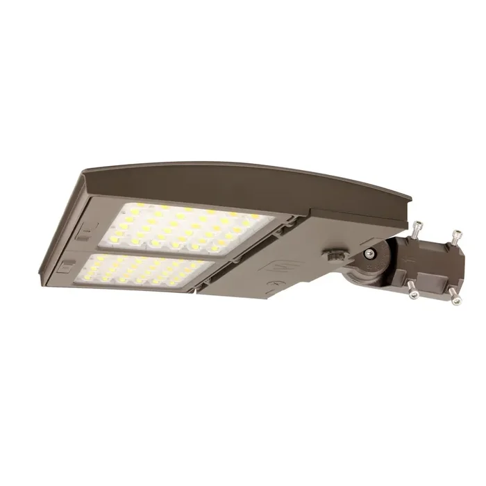 Maxlite 112977 M Series Area Flood Wattage/CCT Selectable 100W/125W/150W 3000K/4000K/5000K Changeable Lens Type V Low Glare/Flood Wide Bronze Slipfitter Mount (M150UCW-WCSBKCR)