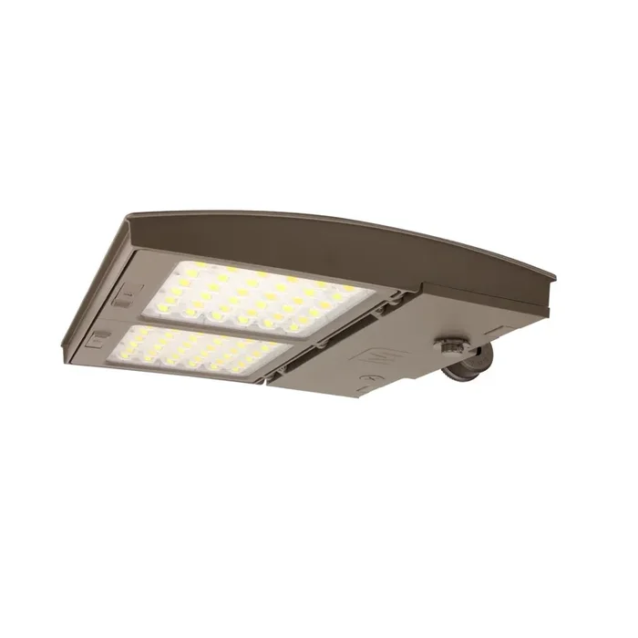 Maxlite 113146 M Series Area Flood 125W CCT Selectable 3000K/4000K/5000K Changeable Lens Type IV Wide Bronze Upper Knuckle Mount C-Max Ready (M125UC4W-CSBXCR)