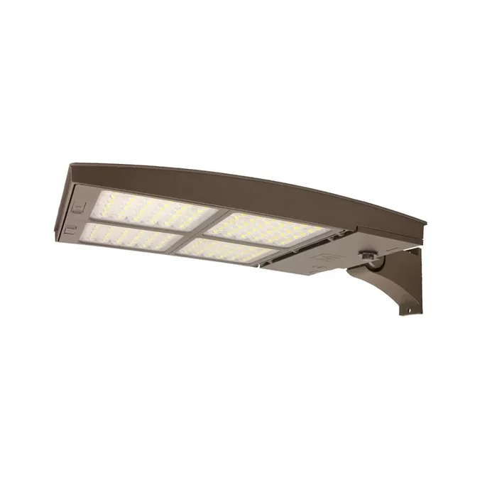 Maxlite 113280 M Series Area Flood 200W CCT Selectable 3000K/4000K/5000K Changeable Lens Type IV Wide 277-480V Bronze Flexible Arm Mount (M200HC4W-CSBFCR)