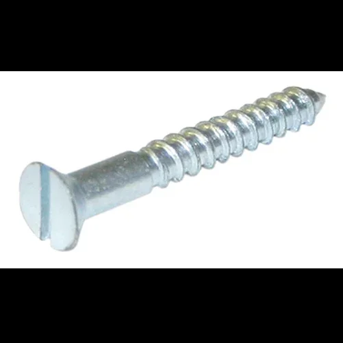 Metallics 10 X 2 Flat Head Slotted Wood Screw Steel-Zinc-100 Per Jar Priced Per Each (JFW139)