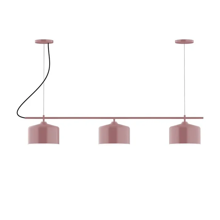 Montclair Light Works – CHA419-20-C27 – Three Light Linear Chandelier – Axis – Mauve – CHA41920C27