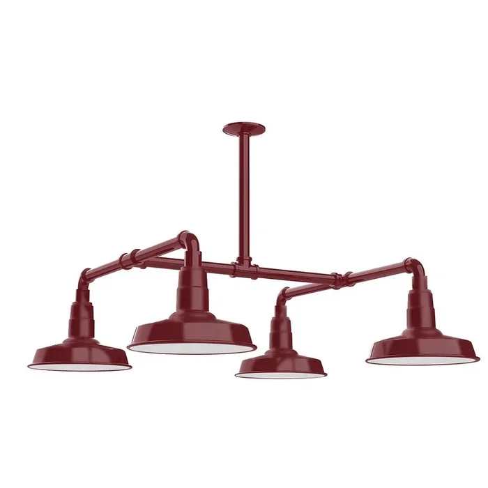 Montclair Light Works – MSP181-55-W10-L12 – LED Pendant – Warehouse – Barn Red – MSP18155W10L12
