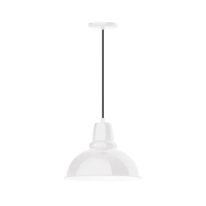 Montclair Light Works – PEB107-44-C26-G06 – One Light Pendant – Cafe – White – PEB10744C26G06