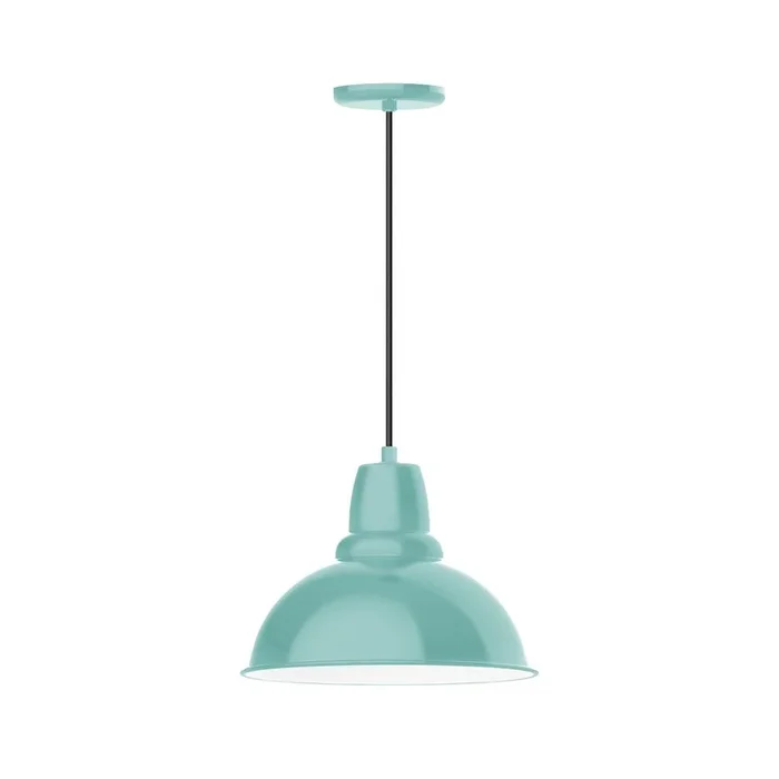 Montclair Light Works – PEB107-48-C02-G05 – One Light Pendant – Cafe – Sea Green – PEB10748C02G05