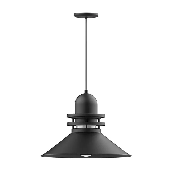 Montclair Light Works – PEB152-41-C12 – One Light Pendant – Atomic – Black – PEB15241C12