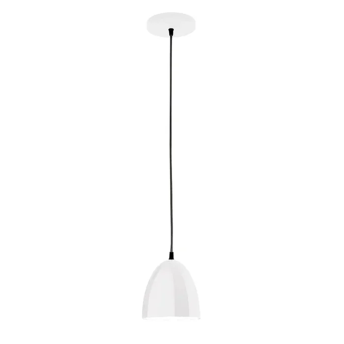 Montclair Light Works – PEB417-44-C25 – One Light Pendant – J-Series – White – PEB41744C25