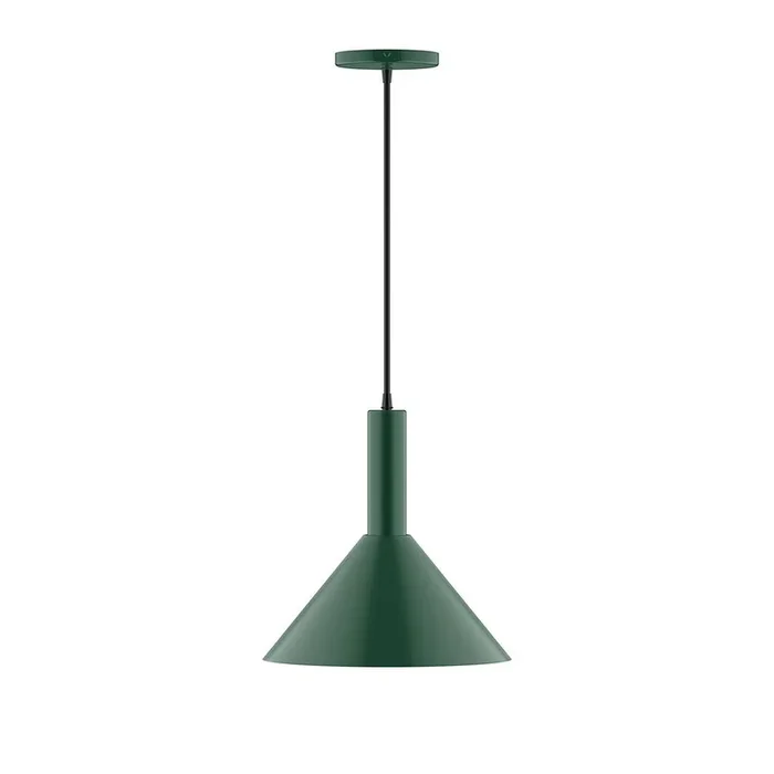 Montclair Light Works – PEBX466-G15-42-C02 – One Light Pendant – Stack – Forest Green – PEBX466G1542C02