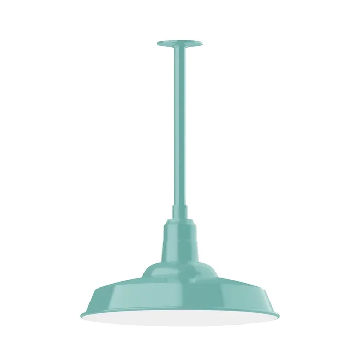 Montclair Light Works – STB185-48 – One Light Pendant – Warehouse – Sea Green – STB18548