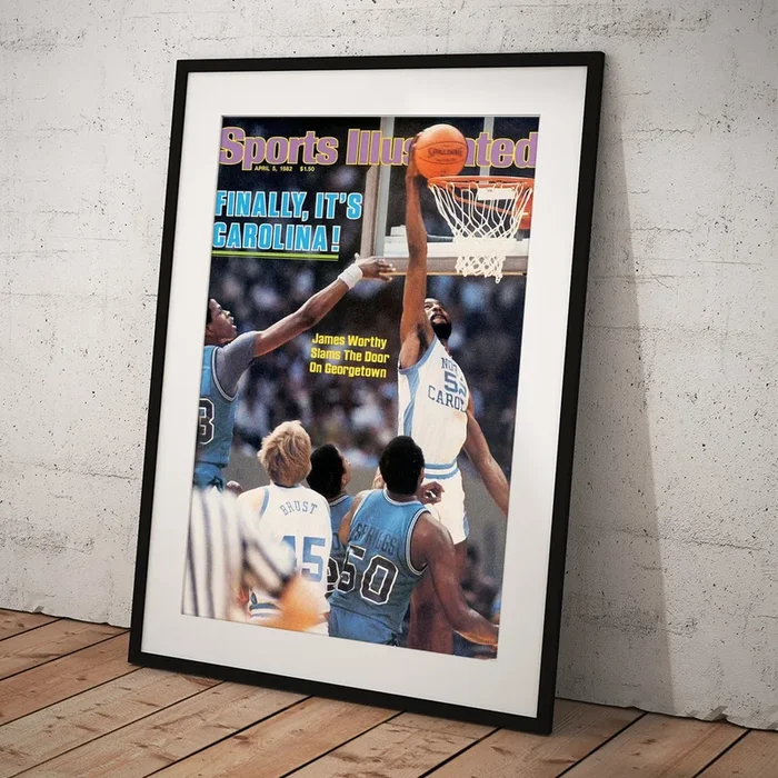 North Carolina James Worthy, 1982 Ncaa National Championship Sports Illustrated Cover Art Print