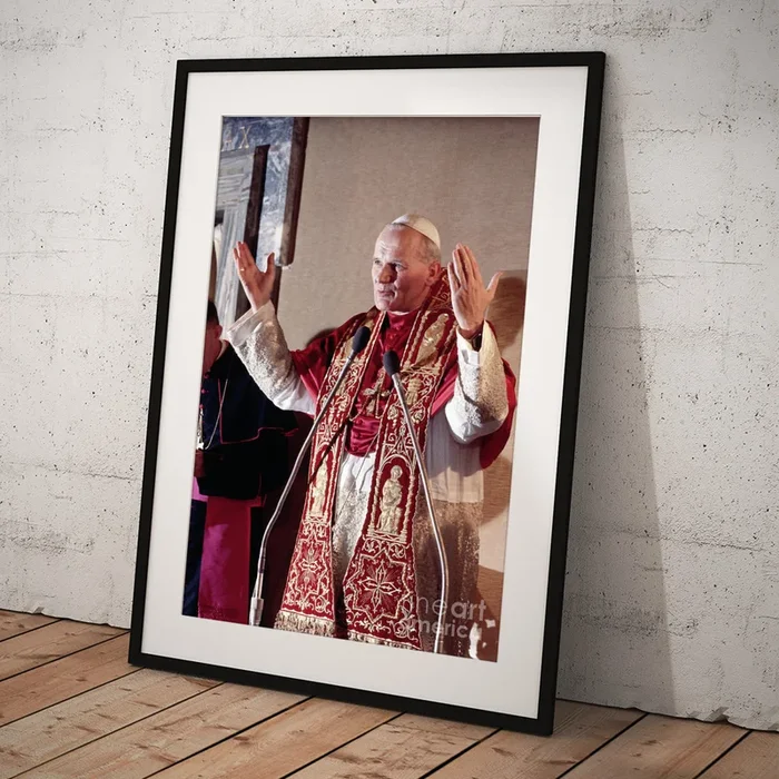Pope John Paul II Speaking To Cardinals Art Print