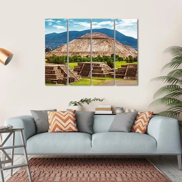 Pyramid Of The Sun And Moon Canvas Wall Art