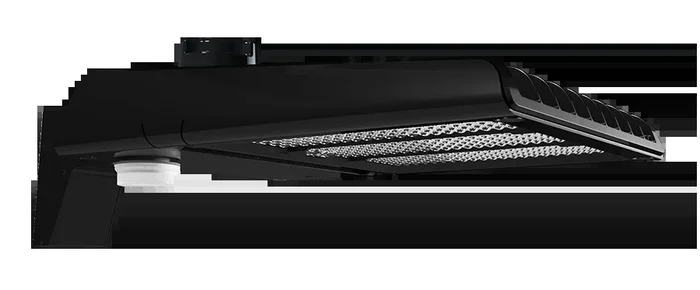 RAB A22 Field Adjustable Area Light 150W/120W/100W 3000K/4000K/5000K Type 4 Pole Mount Microwave Occupancy Sensor Black (A22-4T150B/MVS)