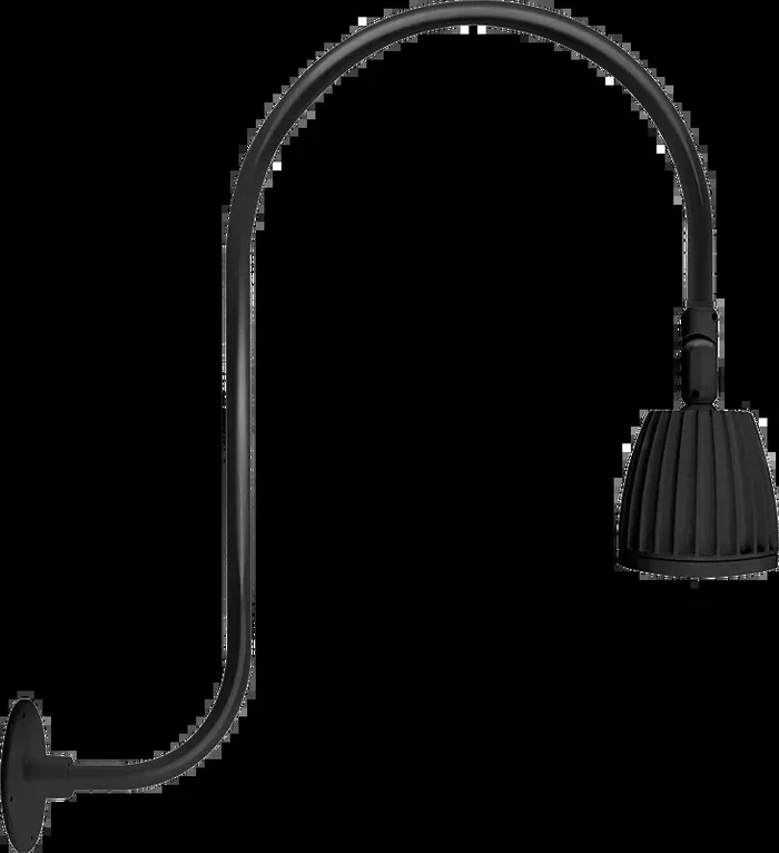 RAB Gooseneck Style3 13W Neutral LED No Shade Spot Reflector Black (GN3LED13NSB)