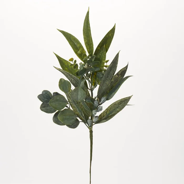 Seeded Eucalyptus Pod Everyday Greenery Single Faux Foliage Spray – 21″