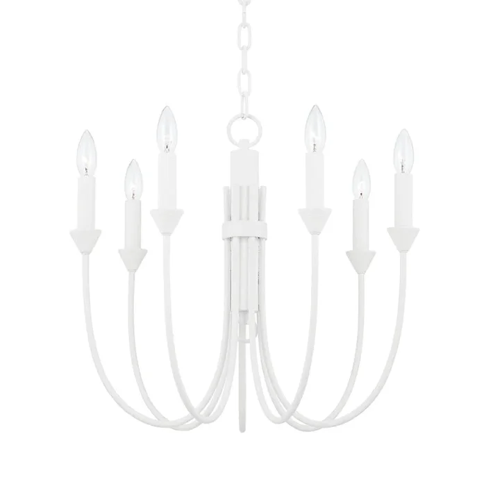 Troy Lighting – F1007-GSW – Seven Light Chandelier – Cate – Gesso White – F1007GSW