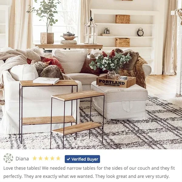 Two-Tier Rustic Wooden Accent Tables – Decor Steals