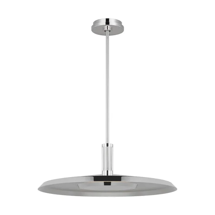 Visual Comfort Modern – AKPD17127N – LED Pendant – Saucer – Polished Nickel – AKPD17127N
