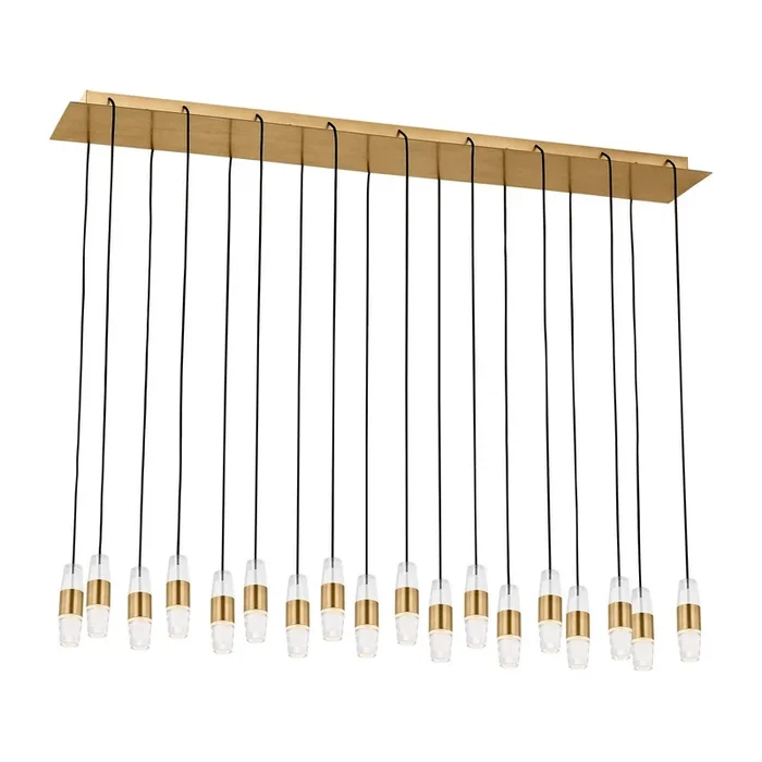 Visual Comfort Modern – SLCH38627NB-277 – LED Chandelier – Lassell – Natural Brass – SLCH38627NB277
