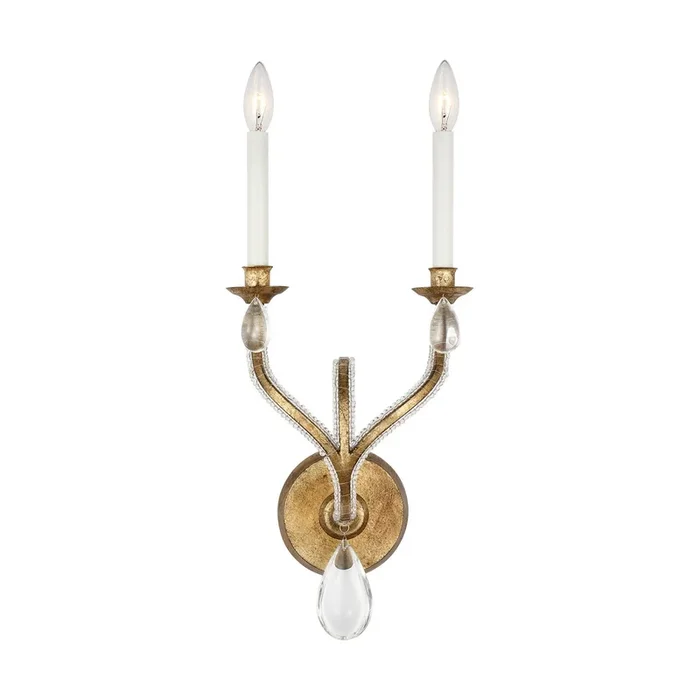 Visual Comfort Studio – Two Light Wall Sconce – Kinsale – CW1252ADB