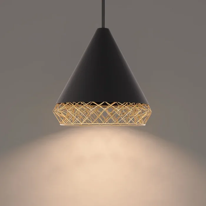 W.A.C. Lighting – PD-45322-BK/GO – LED Pendant – Lacey – Black/Gold – PD45322BKGO