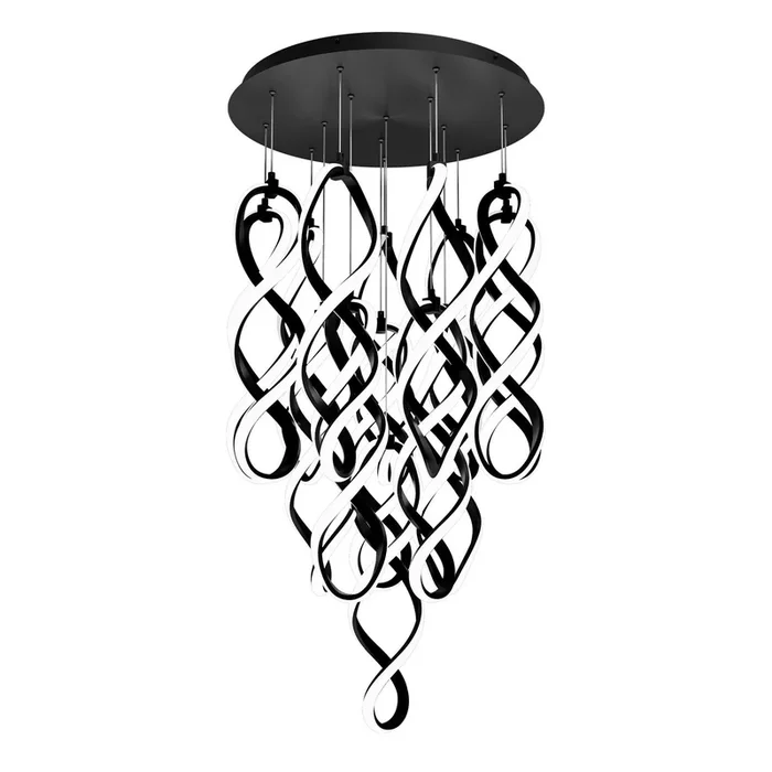 W.A.C. Lighting – PD-47815R-BK – LED Chandelier – Interlace – Black – PD47815RBK