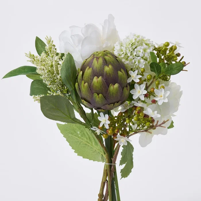 Wildflower & Faux Artichoke Bundle Everyday Mixed Floral Stem Bouquet – 14″