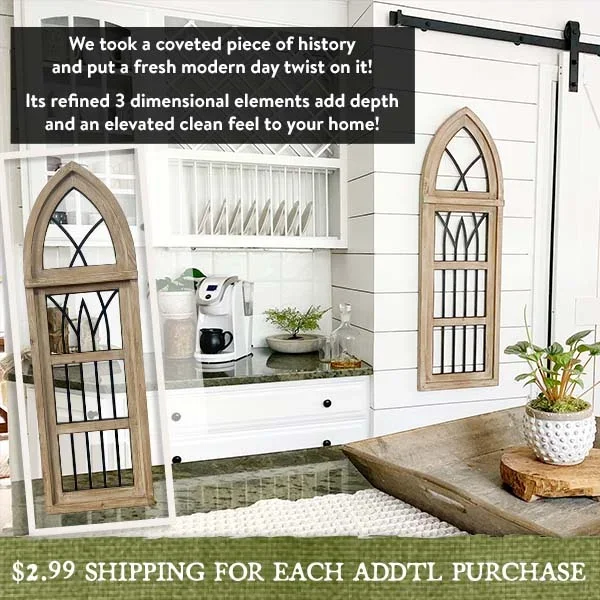 Wooden Cathedral Window Frame – Decor Steals