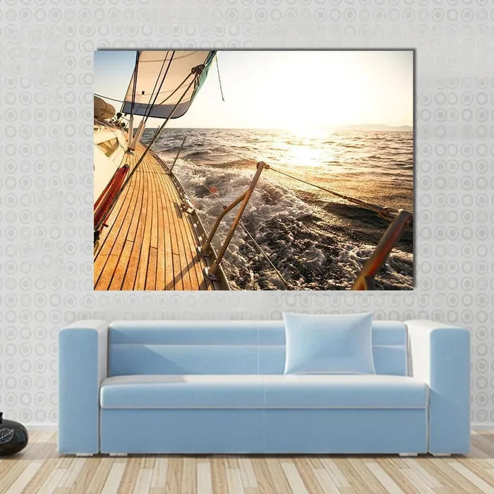 Yacht Sailing Regatta Canvas Wall Art